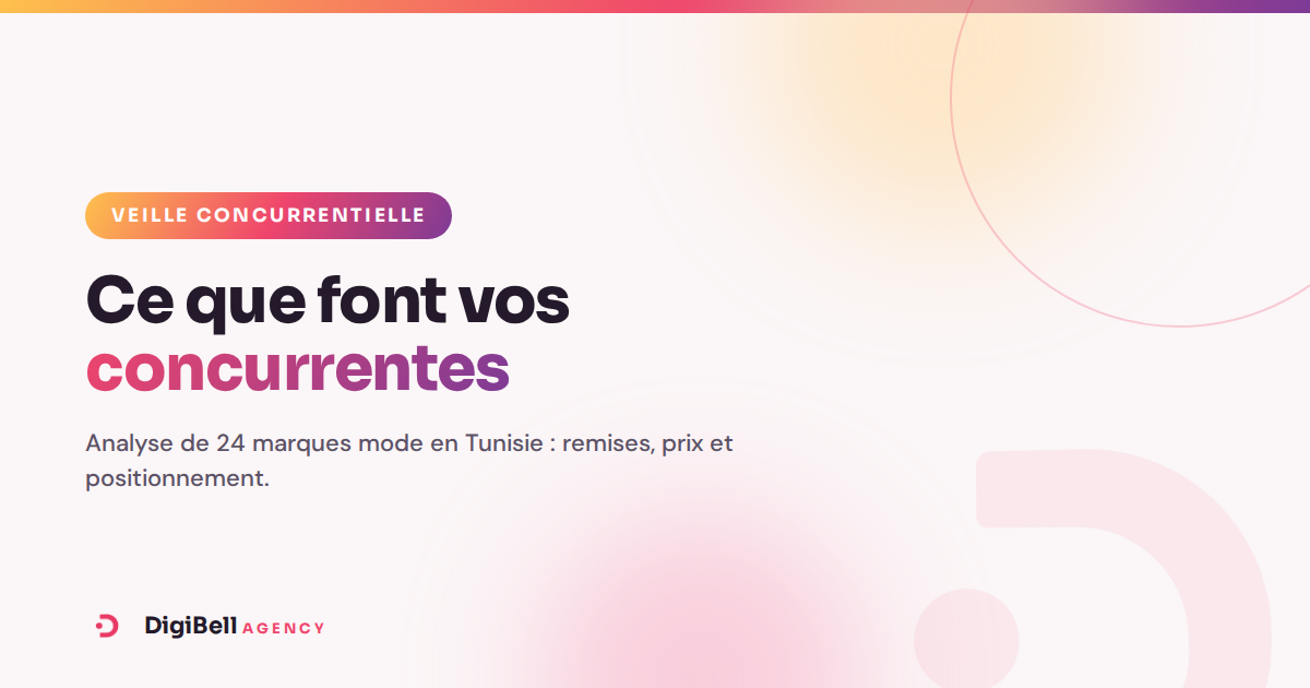 Analyse concurrentielle e-commerce mode Tunisie — Digibell Agency