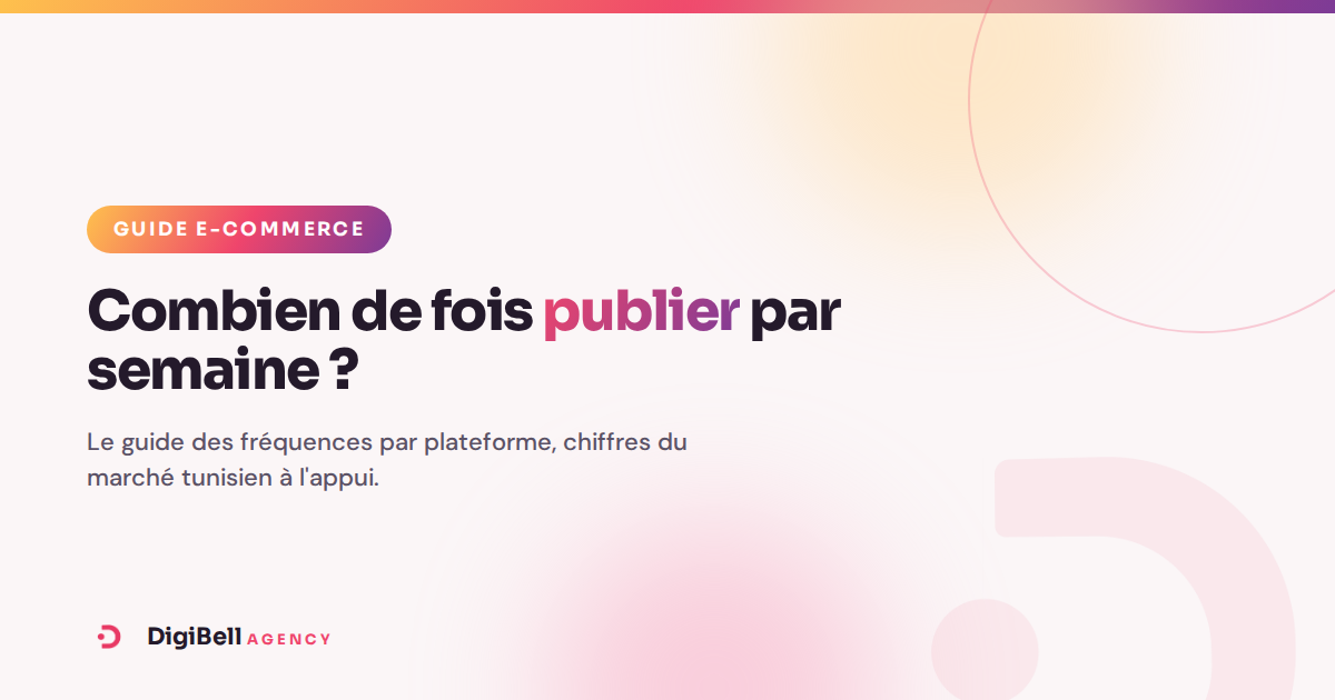 Fréquence de publication sur les réseaux sociaux en Tunisie — Digibell Agency
